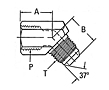 2044 Female Pipe to Male JIC Elbow